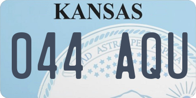 KS license plate 044AQU