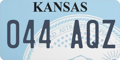 KS license plate 044AQZ