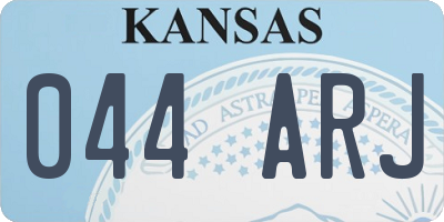 KS license plate 044ARJ
