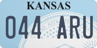 KS license plate 044ARU