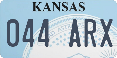 KS license plate 044ARX