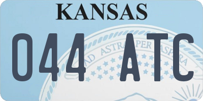 KS license plate 044ATC