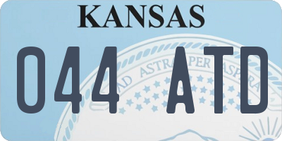 KS license plate 044ATD