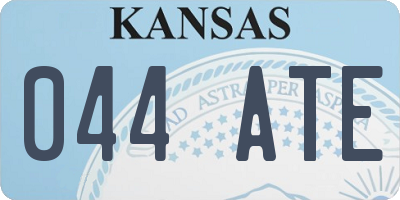 KS license plate 044ATE