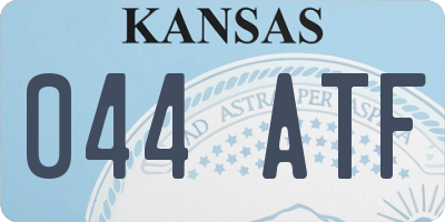 KS license plate 044ATF