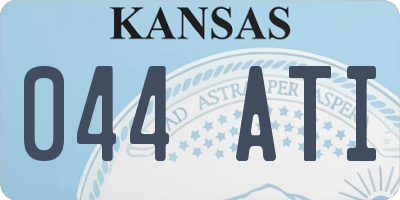 KS license plate 044ATI