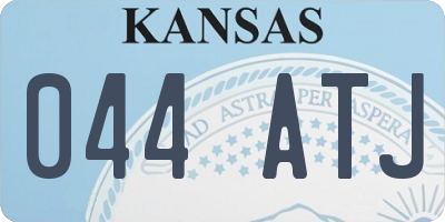 KS license plate 044ATJ