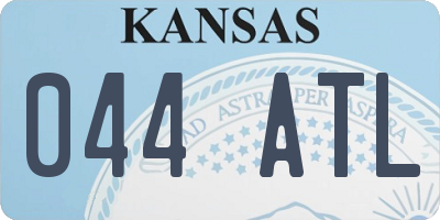 KS license plate 044ATL
