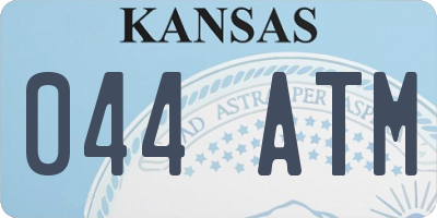 KS license plate 044ATM