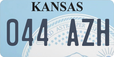 KS license plate 044AZH