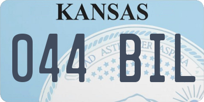 KS license plate 044BIL