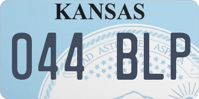 KS license plate 044BLP
