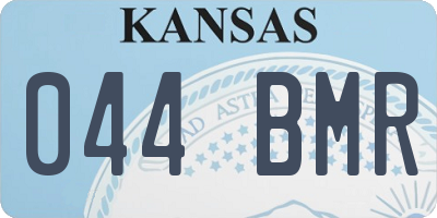 KS license plate 044BMR