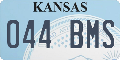 KS license plate 044BMS