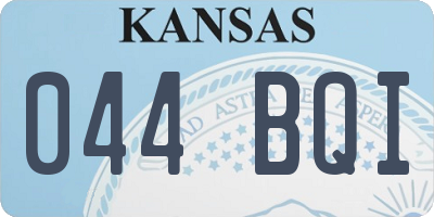KS license plate 044BQI