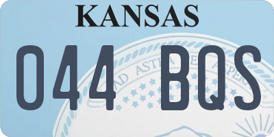 KS license plate 044BQS