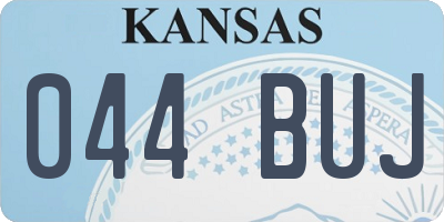 KS license plate 044BUJ