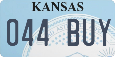 KS license plate 044BUY