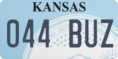 KS license plate 044BUZ