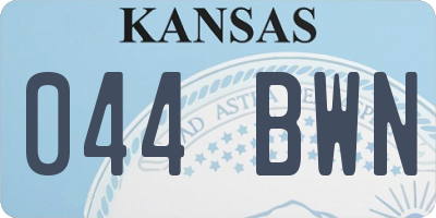 KS license plate 044BWN
