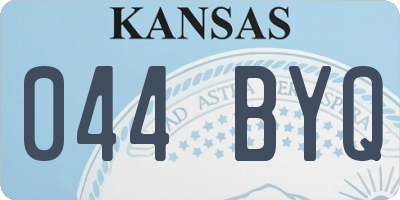 KS license plate 044BYQ