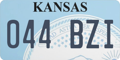 KS license plate 044BZI