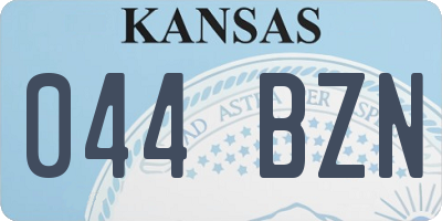 KS license plate 044BZN