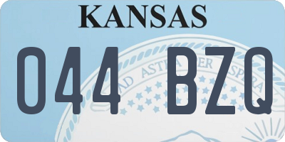 KS license plate 044BZQ