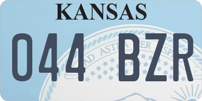 KS license plate 044BZR
