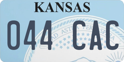 KS license plate 044CAC