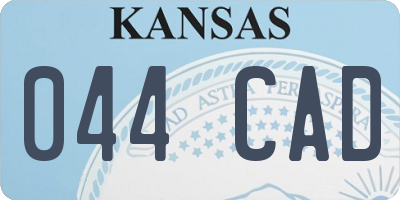 KS license plate 044CAD