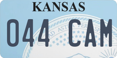 KS license plate 044CAM