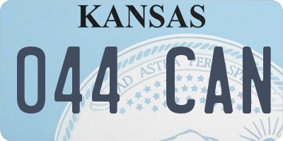KS license plate 044CAN