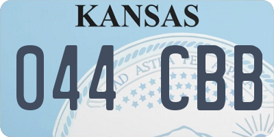 KS license plate 044CBB