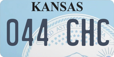KS license plate 044CHC