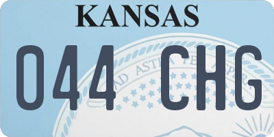 KS license plate 044CHG