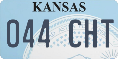 KS license plate 044CHT