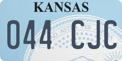 KS license plate 044CJC