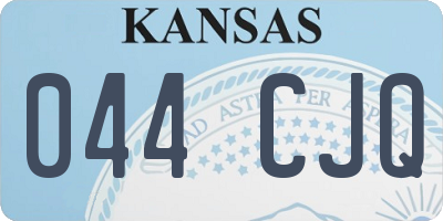 KS license plate 044CJQ