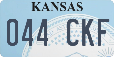 KS license plate 044CKF
