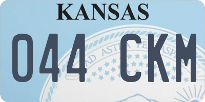 KS license plate 044CKM