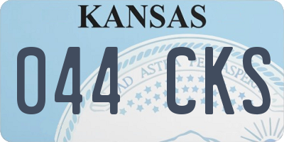 KS license plate 044CKS