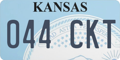 KS license plate 044CKT