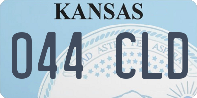 KS license plate 044CLD
