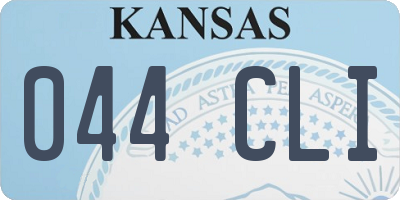 KS license plate 044CLI