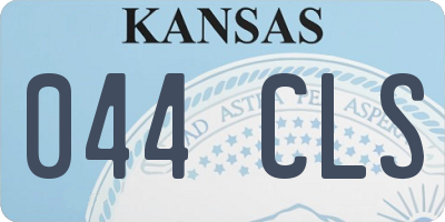 KS license plate 044CLS