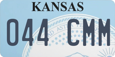 KS license plate 044CMM