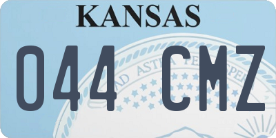KS license plate 044CMZ