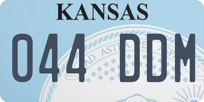 KS license plate 044DDM