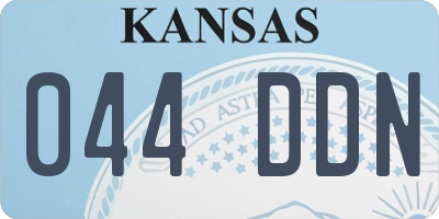 KS license plate 044DDN